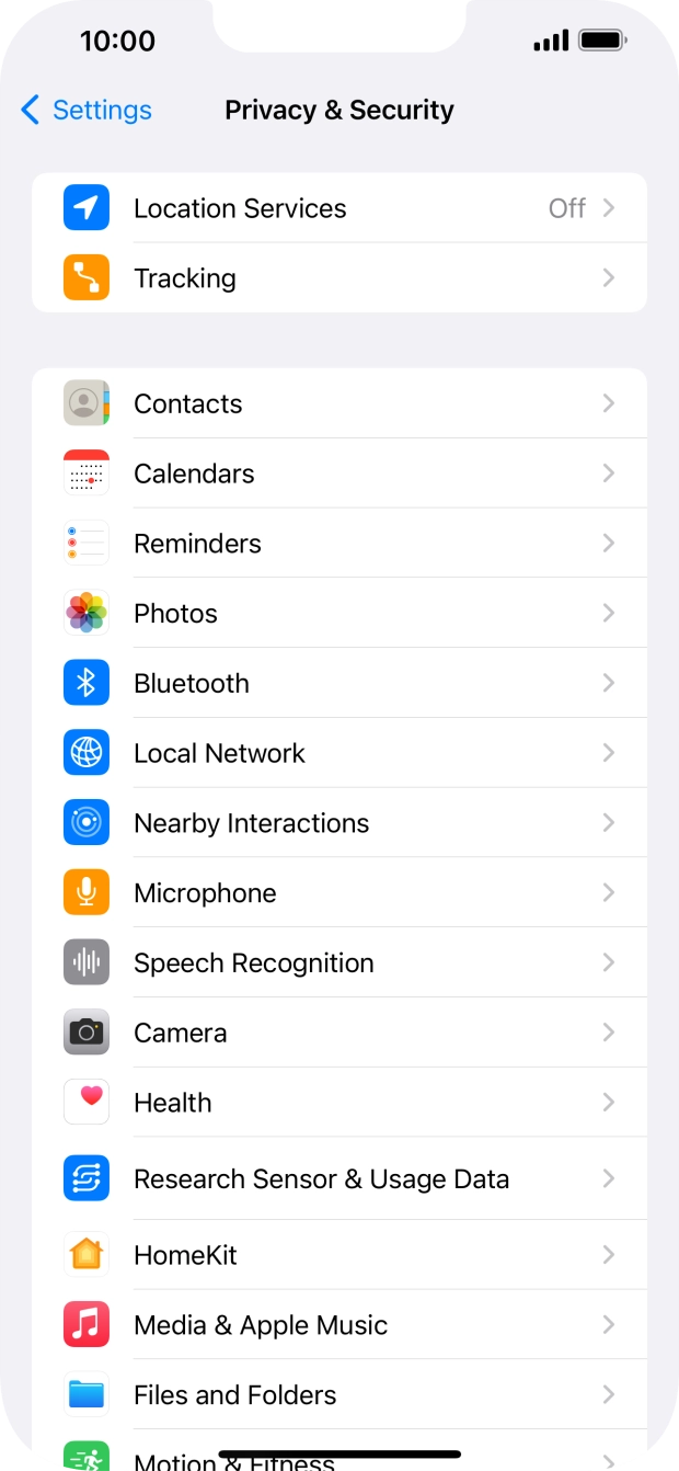 Press Location Services. Press Location Services.