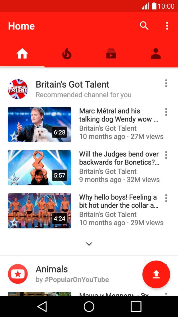 Press the upload icon.