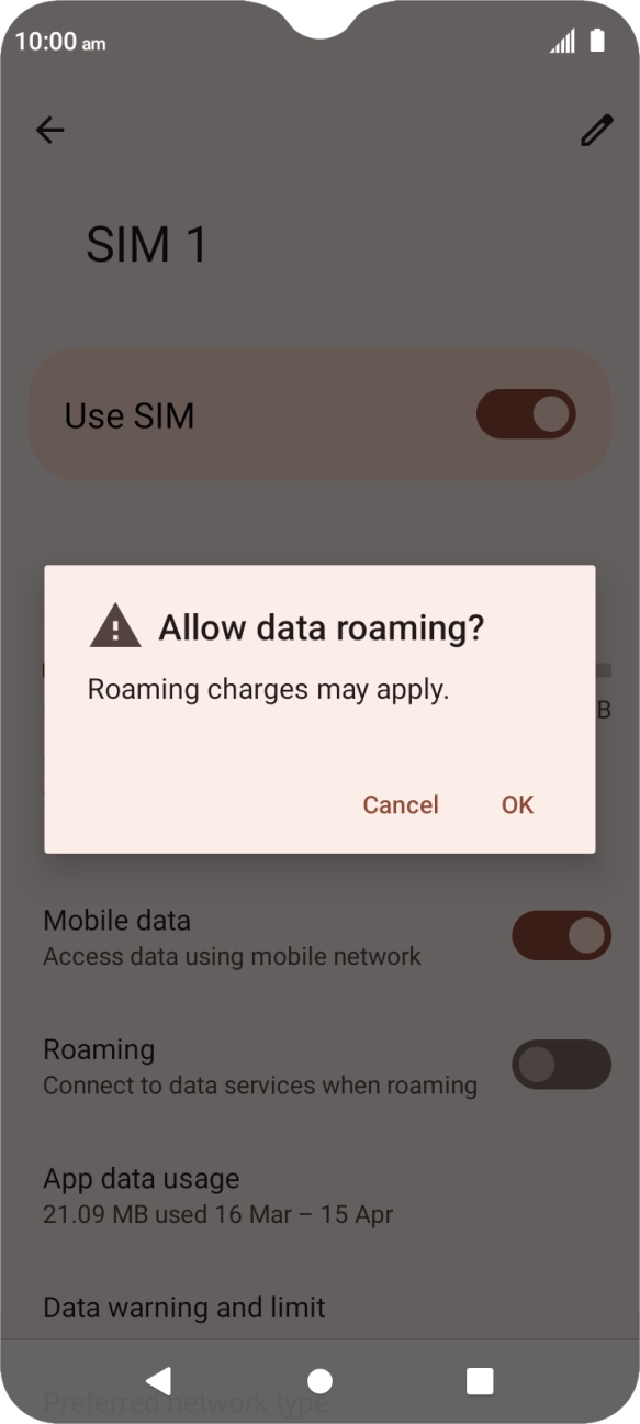 If you turn on the function, press OK.
