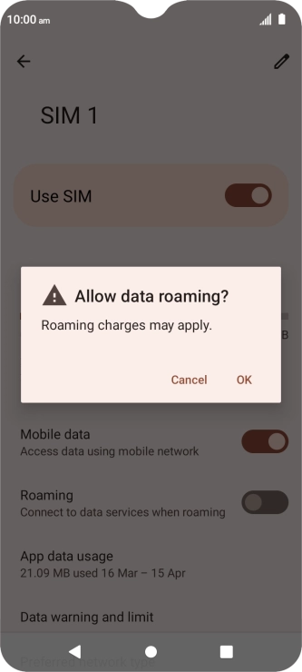 If you turn on the function, press OK.
