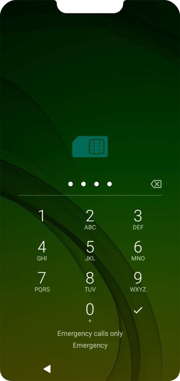 If you're asked to key in your PIN, do so and press the confirm icon.