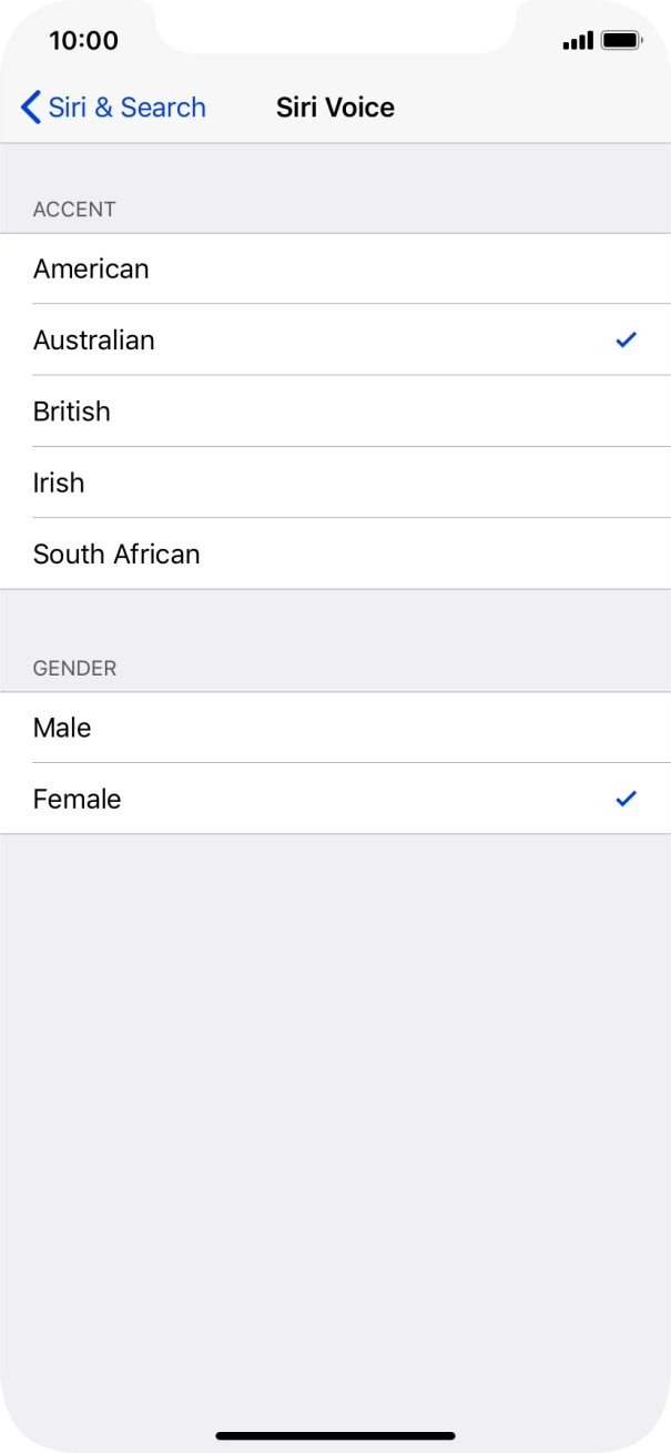 Press the required accent.