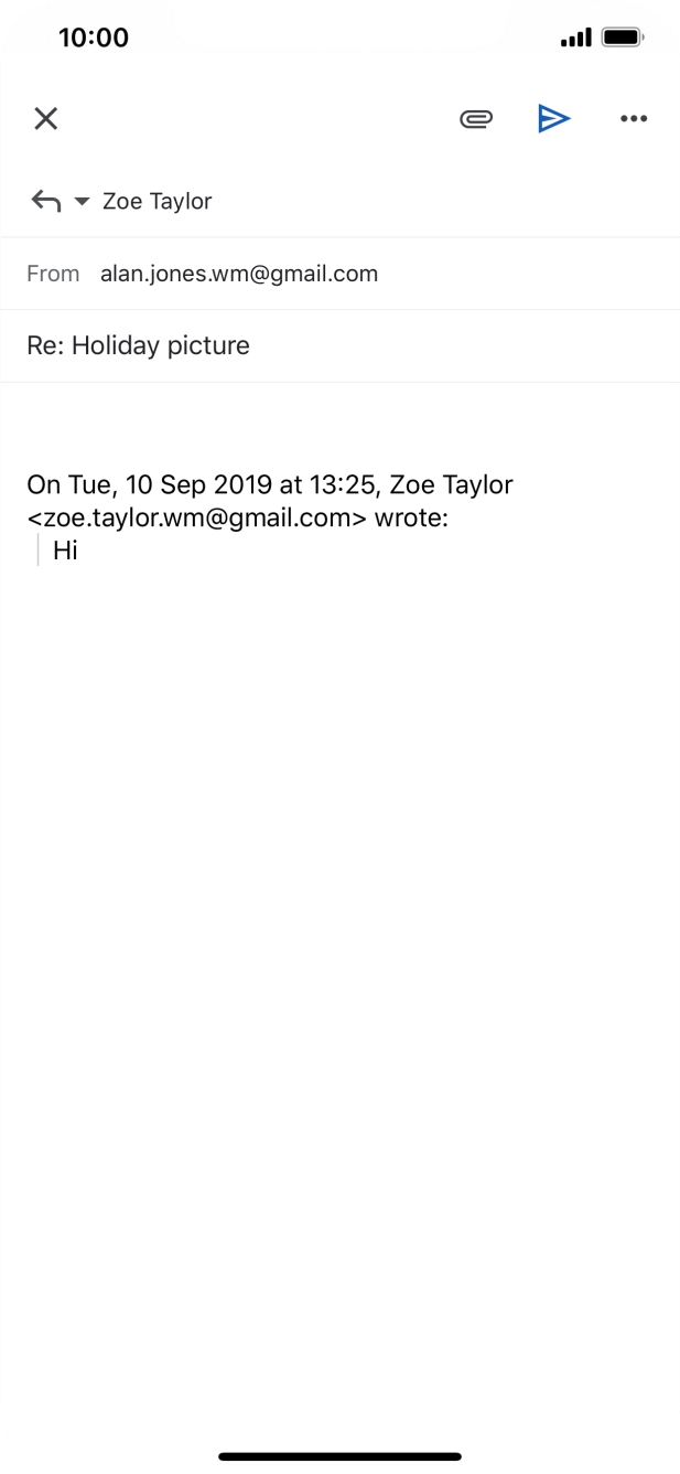 Press the text input field.
