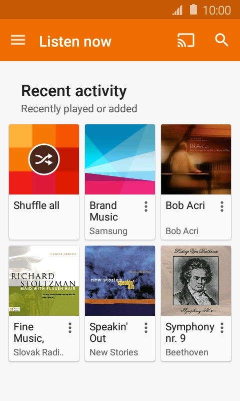 Slide your finger right starting from the left side of the screen.