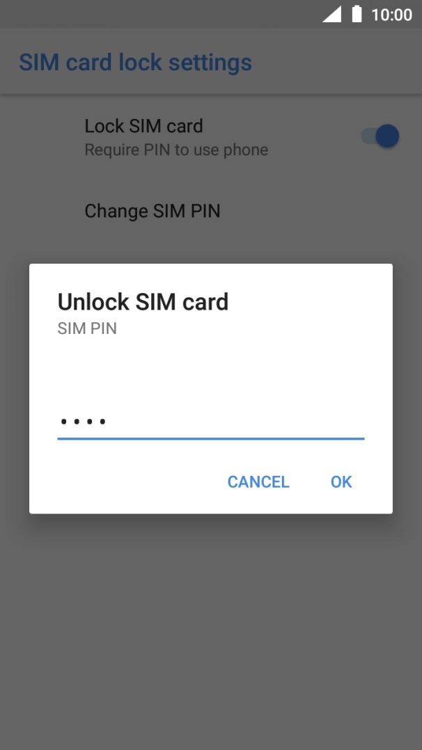 Key in your PIN and press OK.