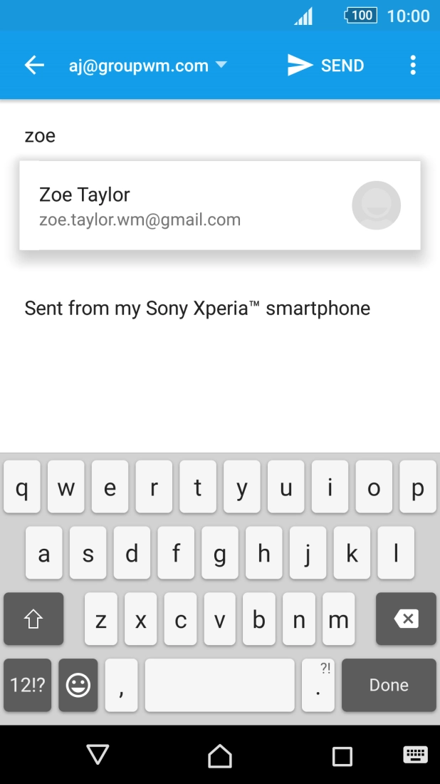 Press the required contact.