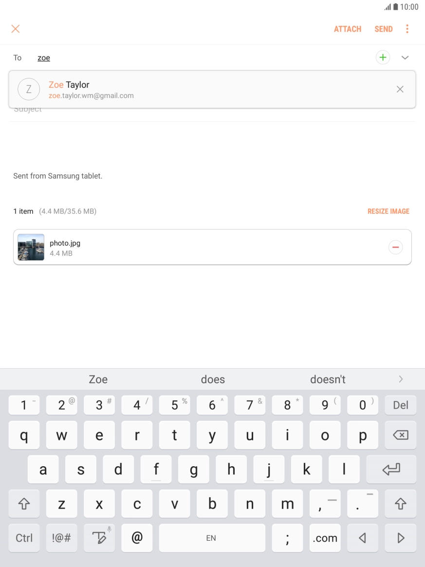 Press the required contact.