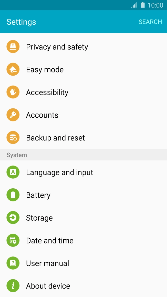 Press About device. Press About device.