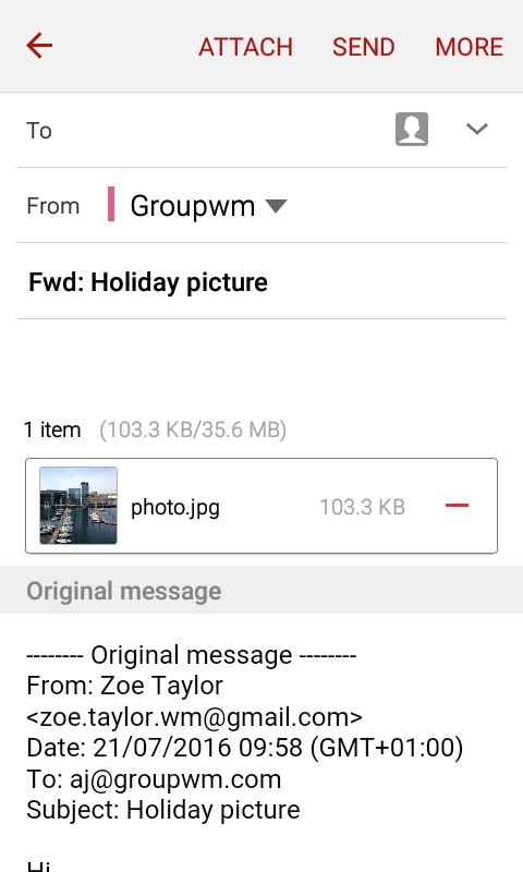 Press To and key in the first letters of the recipient's name.