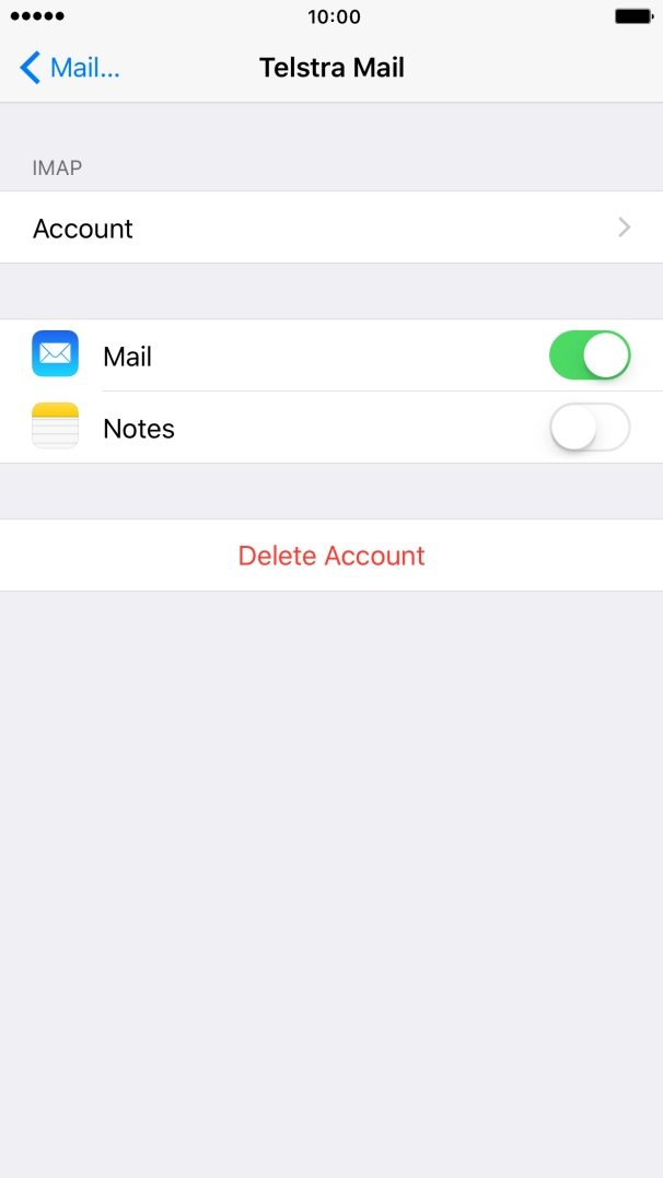Press the required email account.