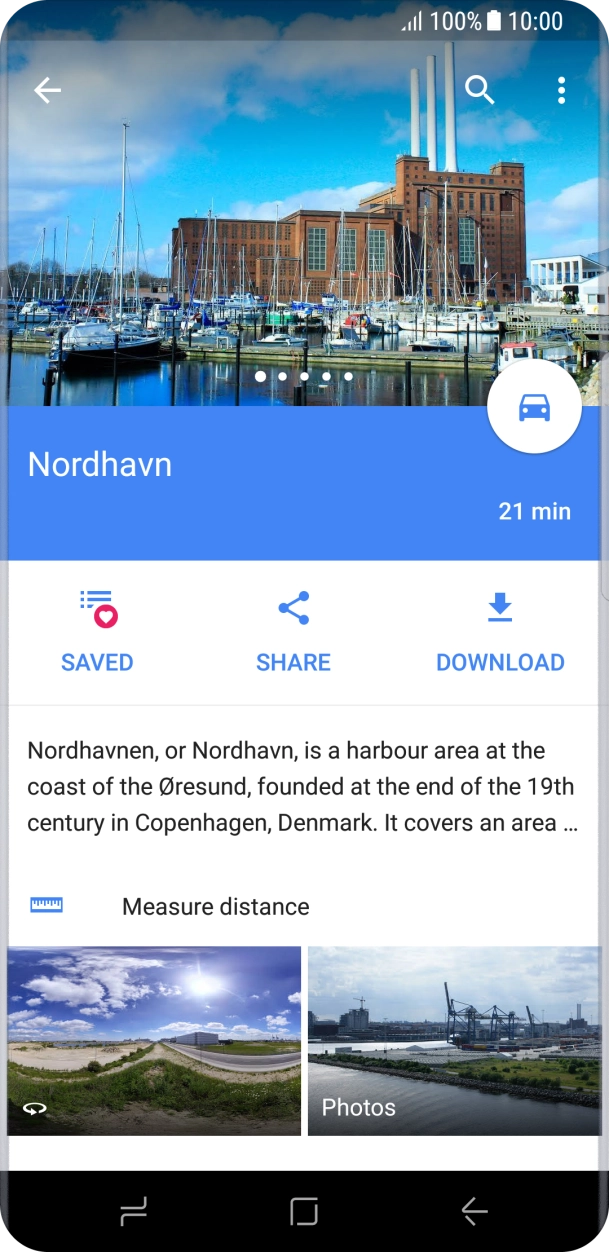 Press the navigation icon.