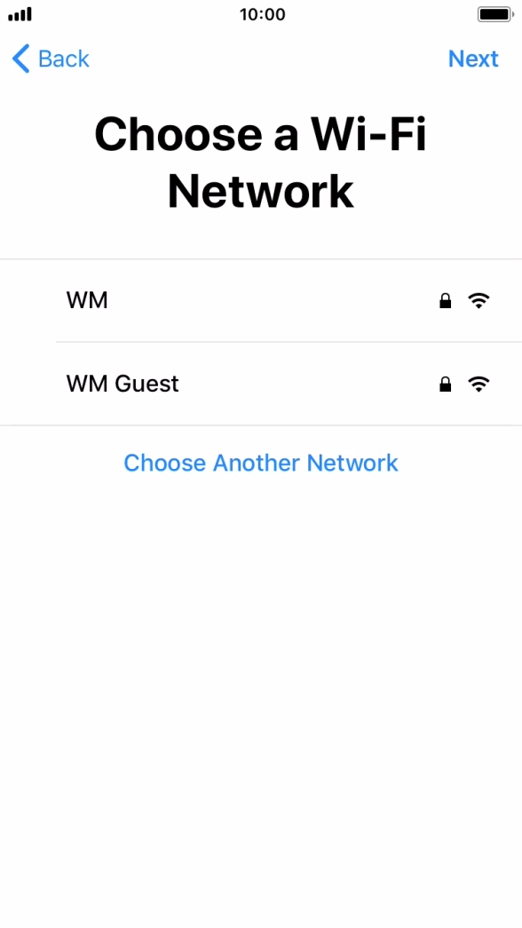 Press the required Wi-Fi network.