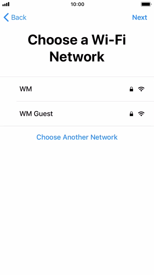 Press the required Wi-Fi network.