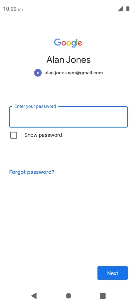 Press the field below 