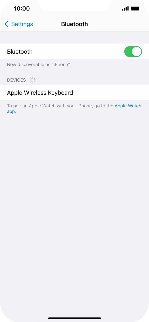 Press the required Bluetooth device and follow the instructions on the screen to pair the device with your phone.