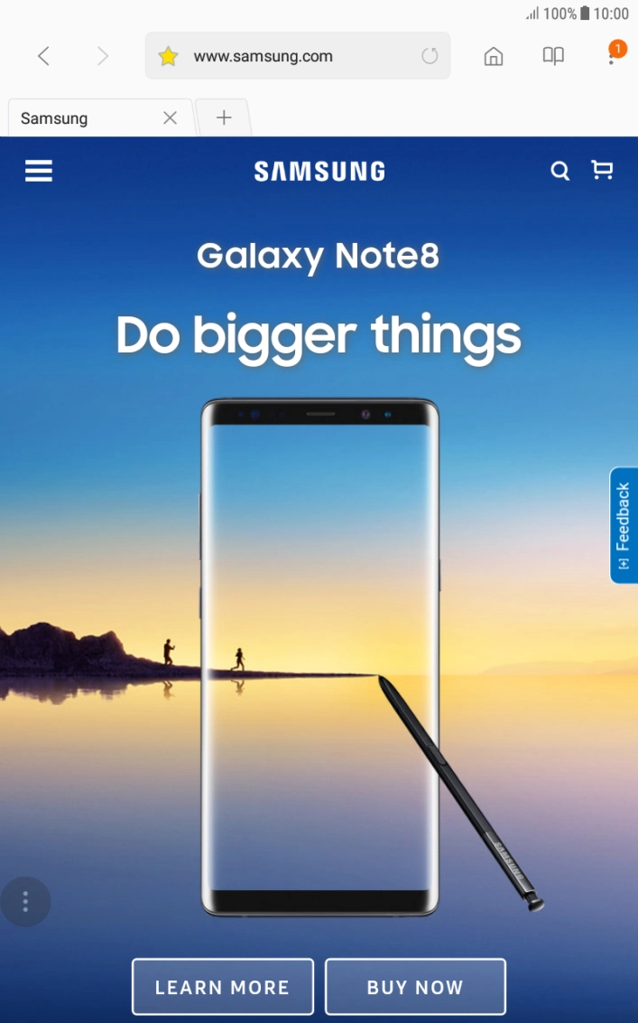 Press the bookmarks icon.