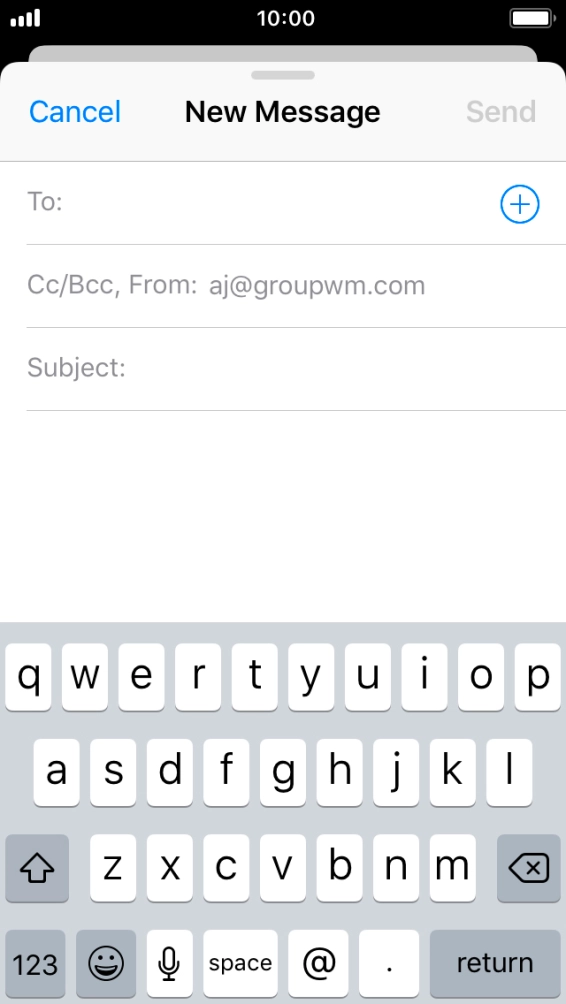 Press To and key in the first letters of the recipient's name.