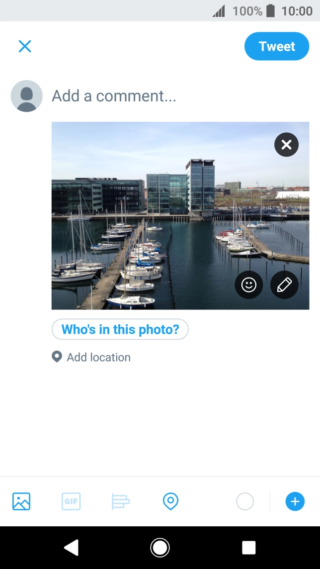 Press the text input field.