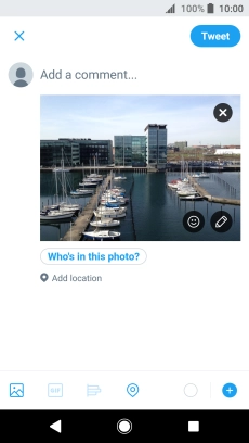 Press the text input field.
