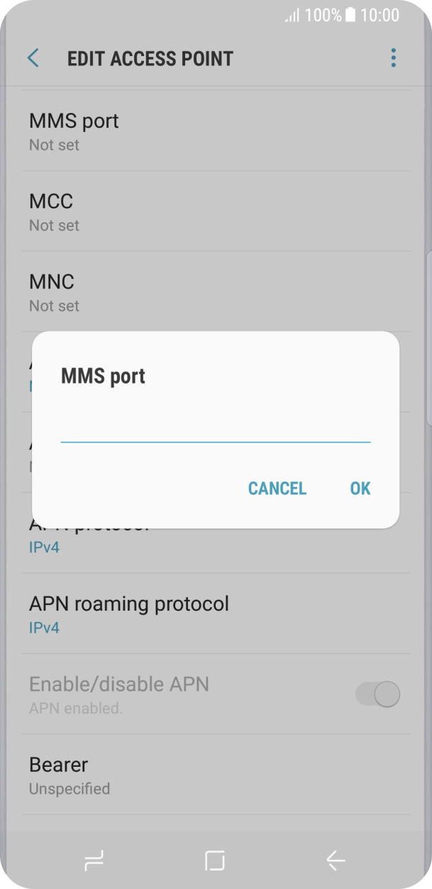 Key in 80 and press OK.