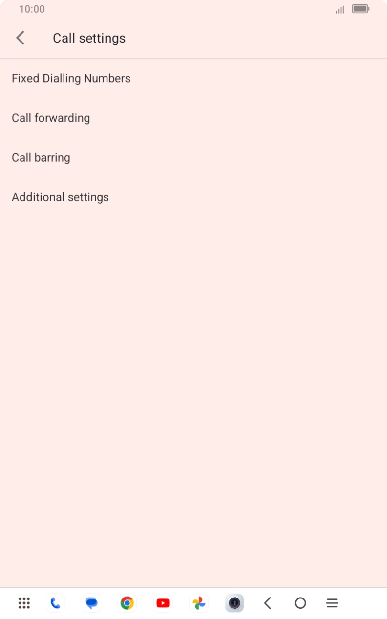 Press Call forwarding.