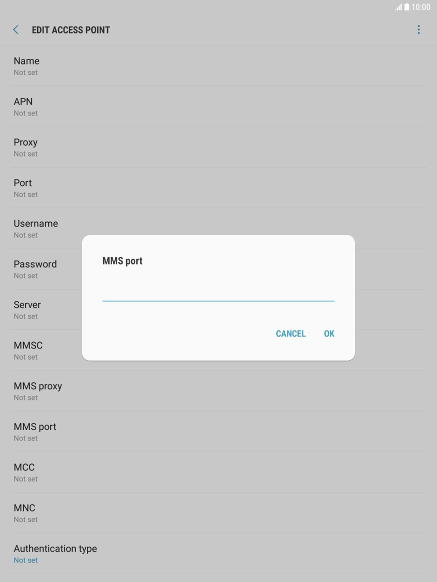 Key in 80 and press OK.