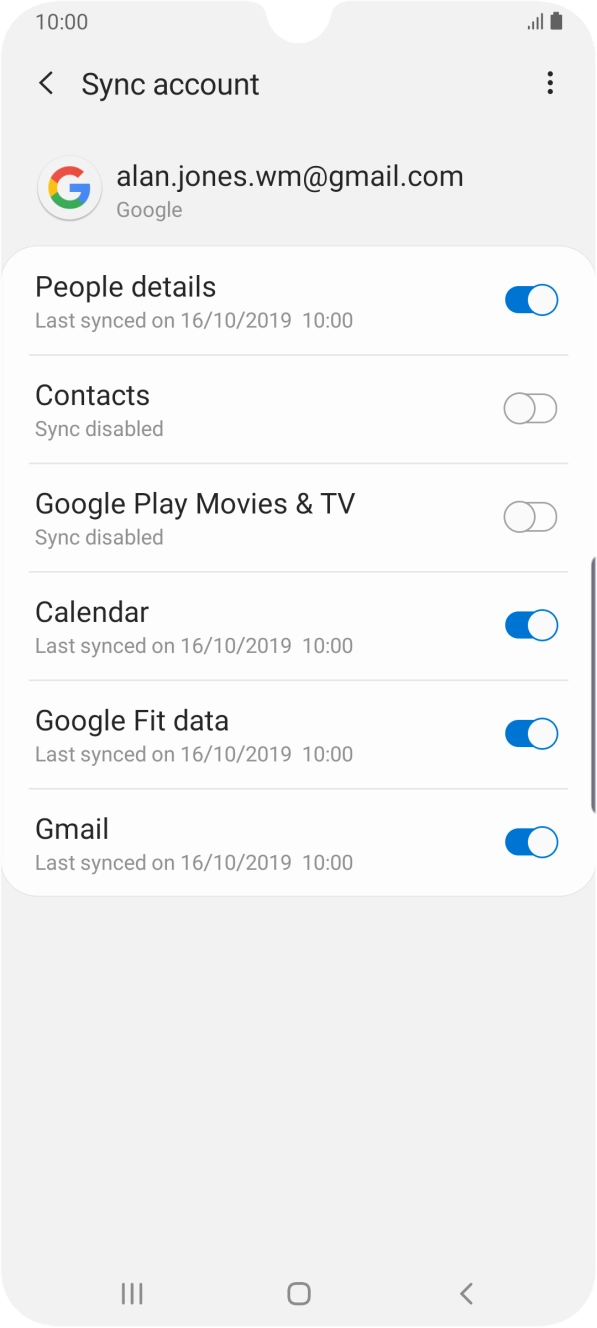 Press the indicator next to 