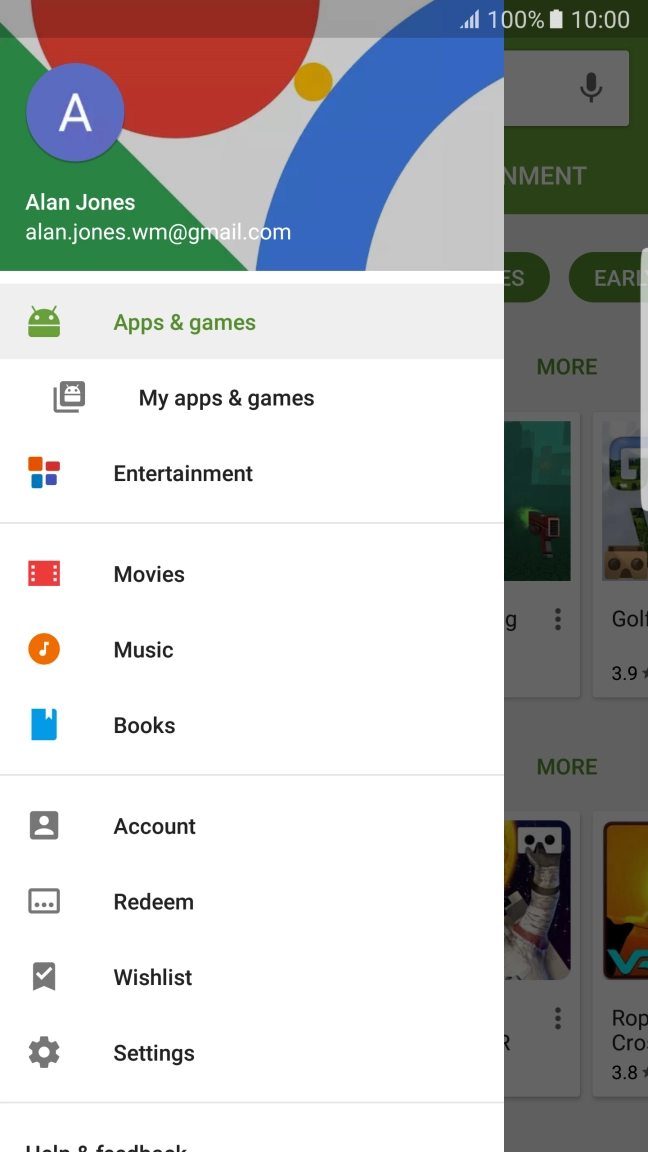 Press My apps & games.