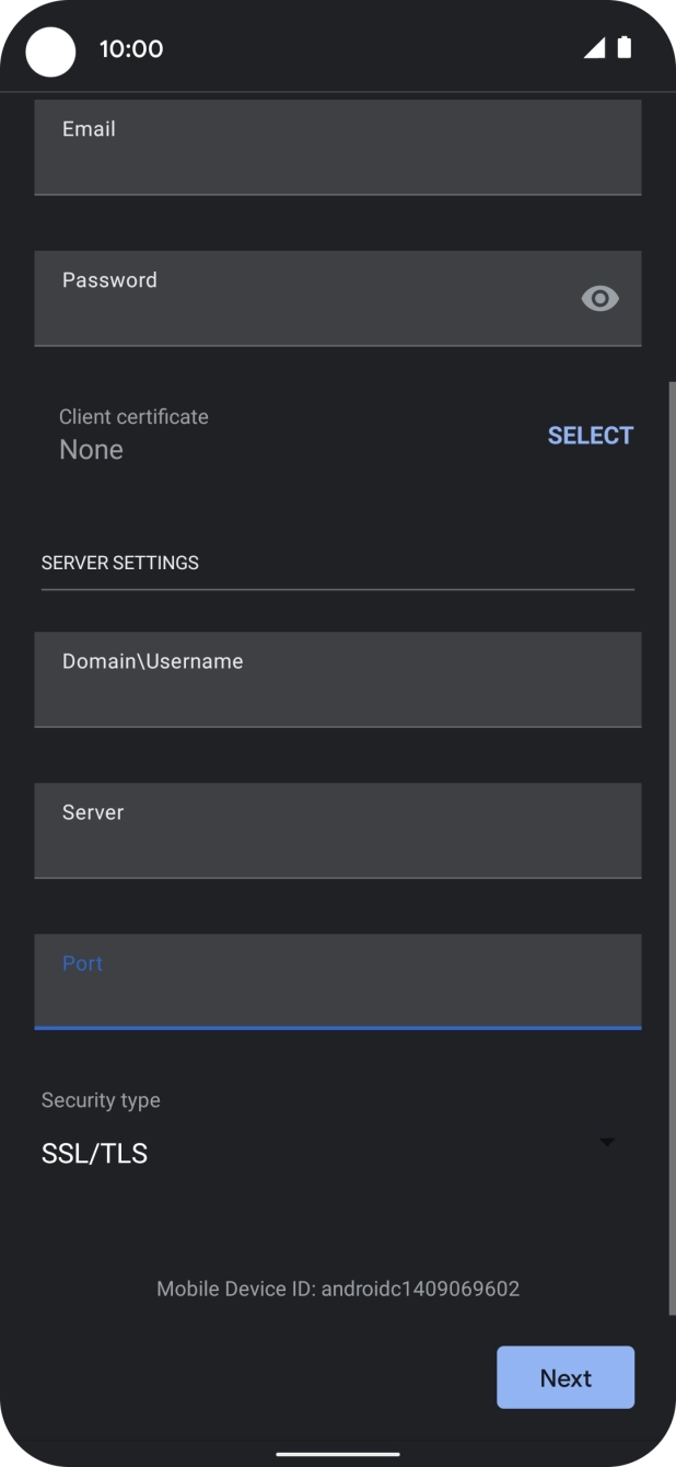 Press the drop down list below 