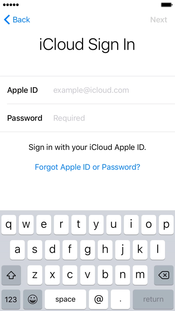 Press the field next to 