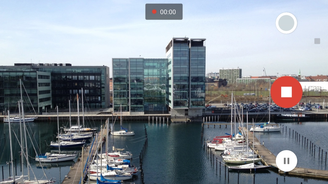 Press the stop icon to stop recording.