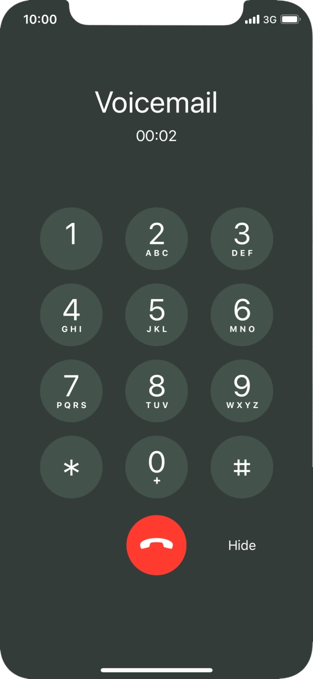 Press the end call icon to end the call. Press the end call icon to end the call.