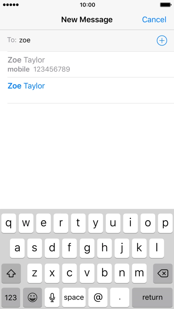 Press the required contact.