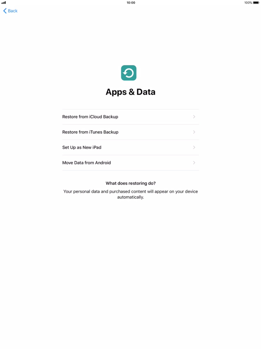 Press Set Up as New iPad and follow the instructions on the screen to finish the activation. Press Set Up as New iPad and follow the instructions on the screen to finish the activation.