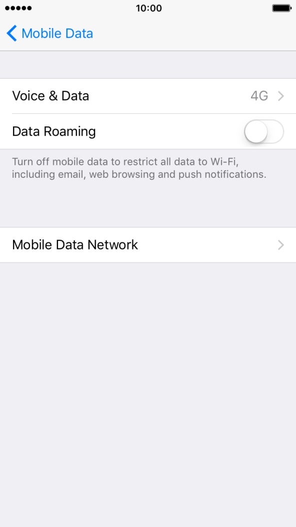 Press Mobile Data Network.