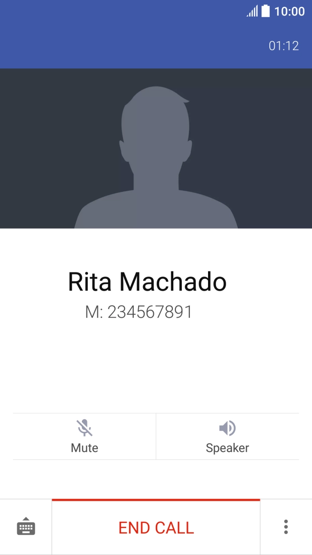 Press END CALL.