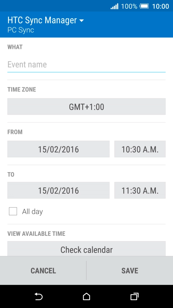 Press the field below 