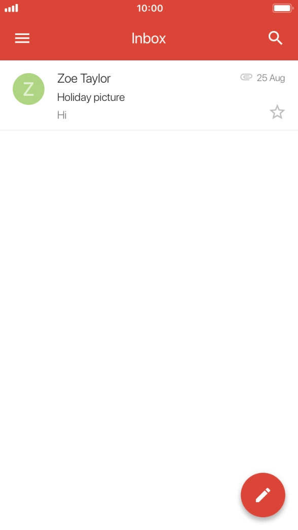 Press the new email icon.
