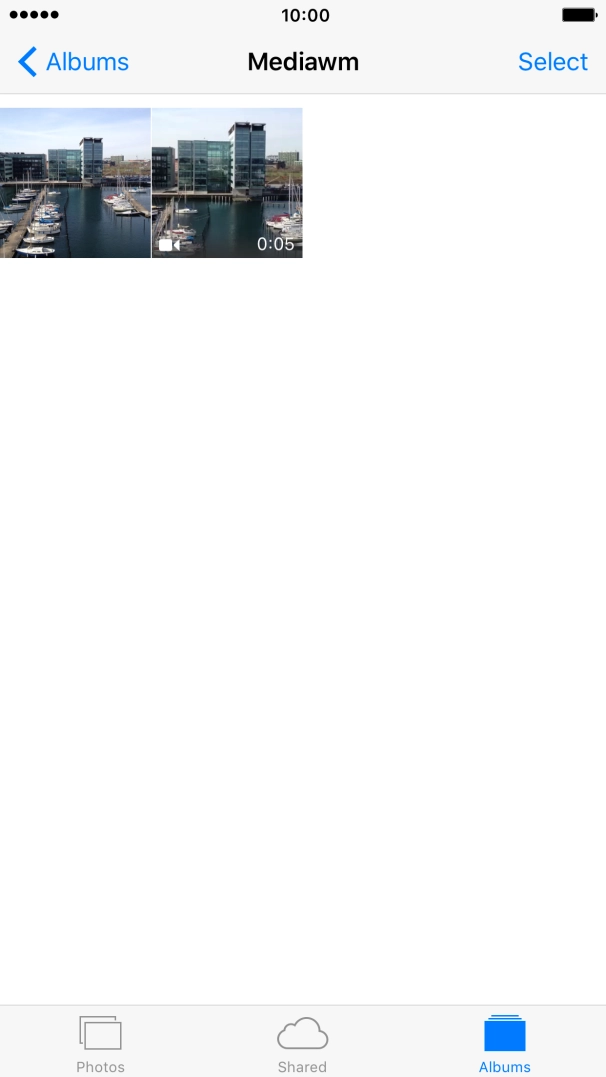 Go to the required folder and press the required picture or video clip.