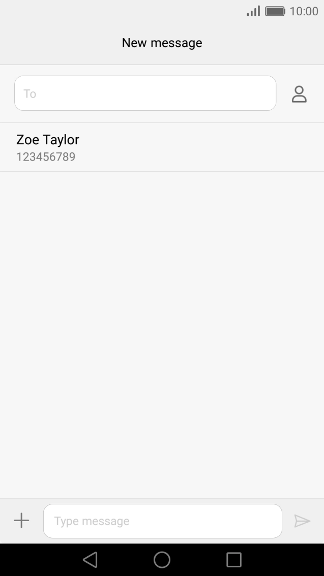 Press To and key in the first letters of the recipient's name.