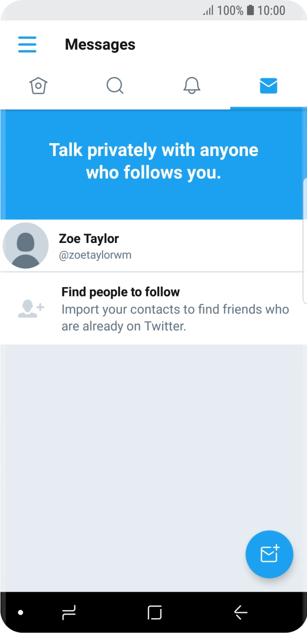 Press the new message icon.