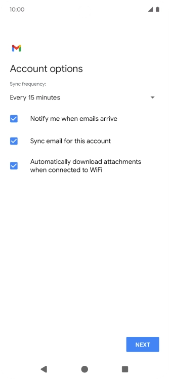 If this screen is displayed, your email account has been recognised and set up automatically. Follow the instructions on the screen to key in more information and finish setting up your phone. If this screen is displayed, your email account has been recognised and set up automatically. Follow the instructions on the screen to key in more information and finish setting up your phone.