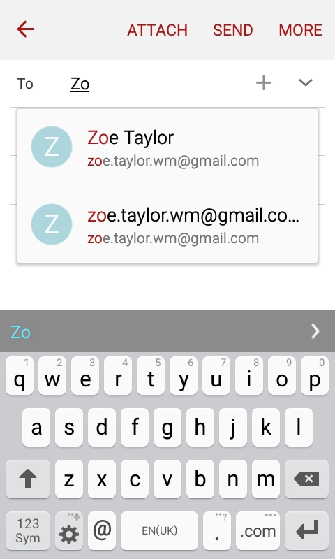 Press the required contact.