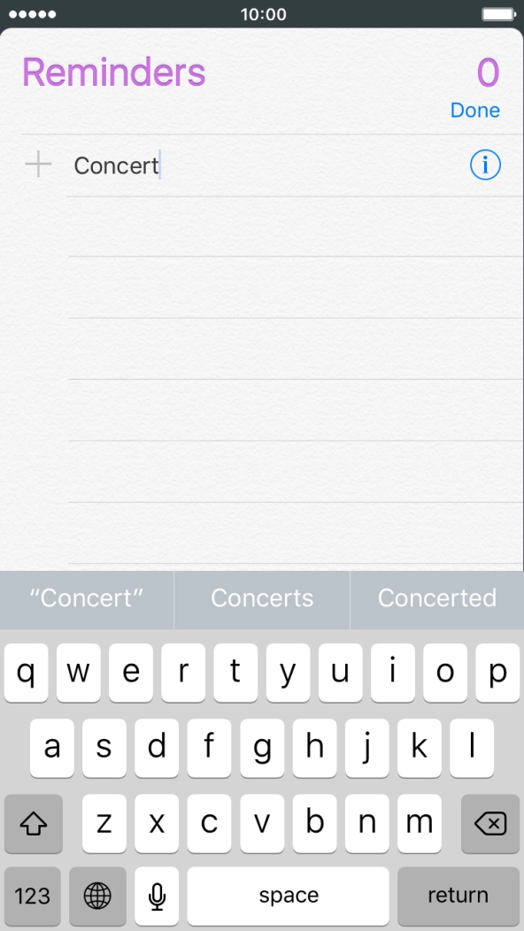Press the information icon.