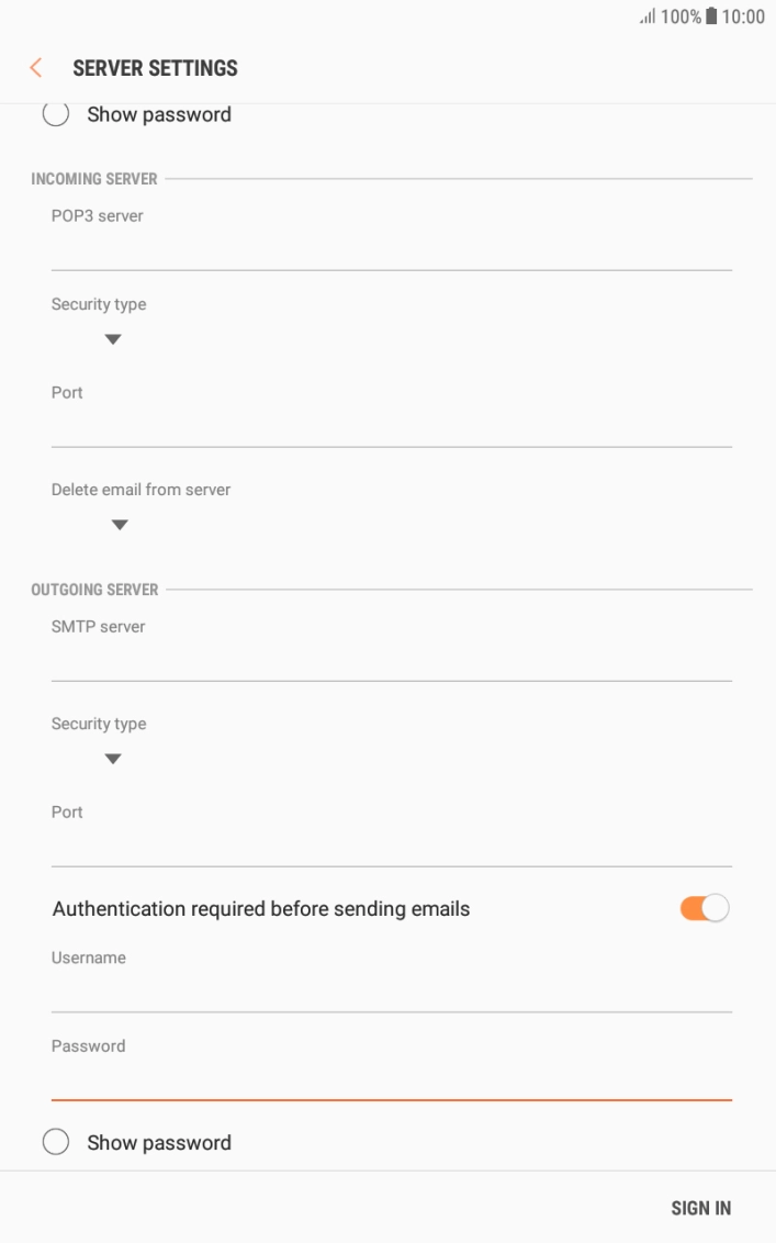 Press SIGN IN. Press SIGN IN.