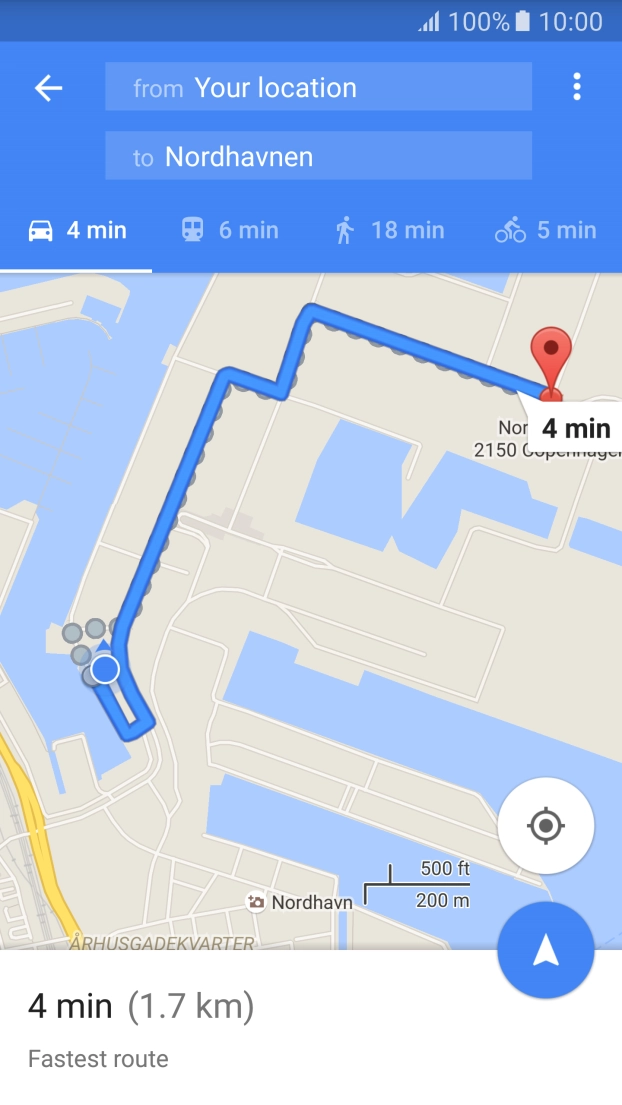 Press the required mode of transportation.