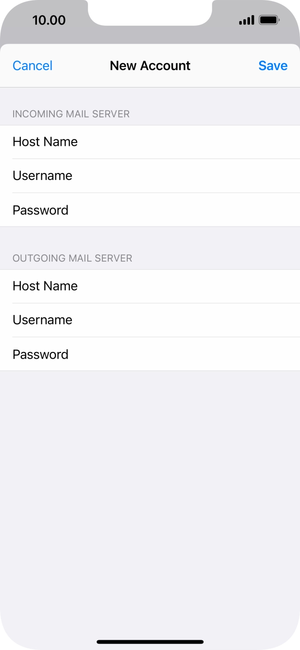 Press Save. Your email account has now been set up. To select more settings for incoming and outgoing server, proceed with the following steps.