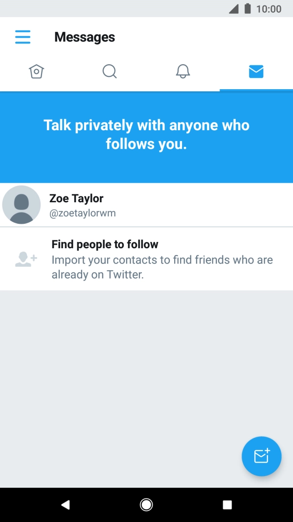 Press the new message icon.