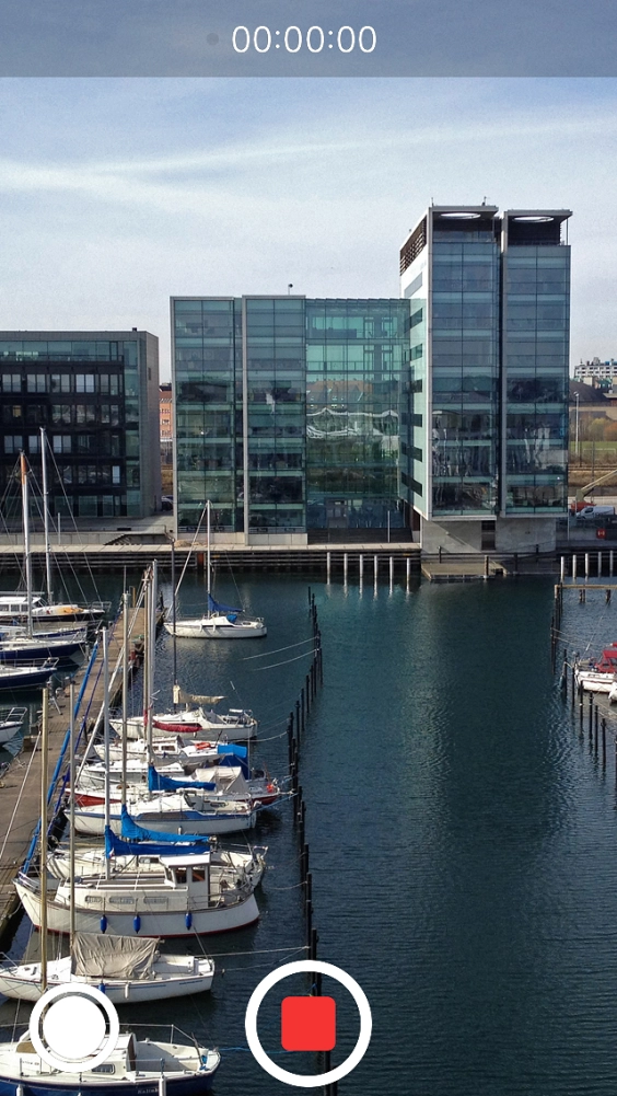 Press the stop icon to stop recording.