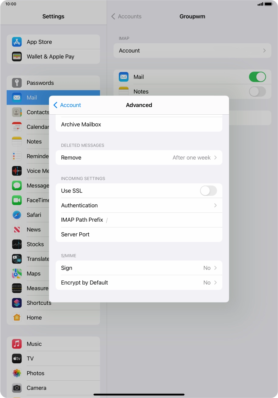 Press the indicator next to 